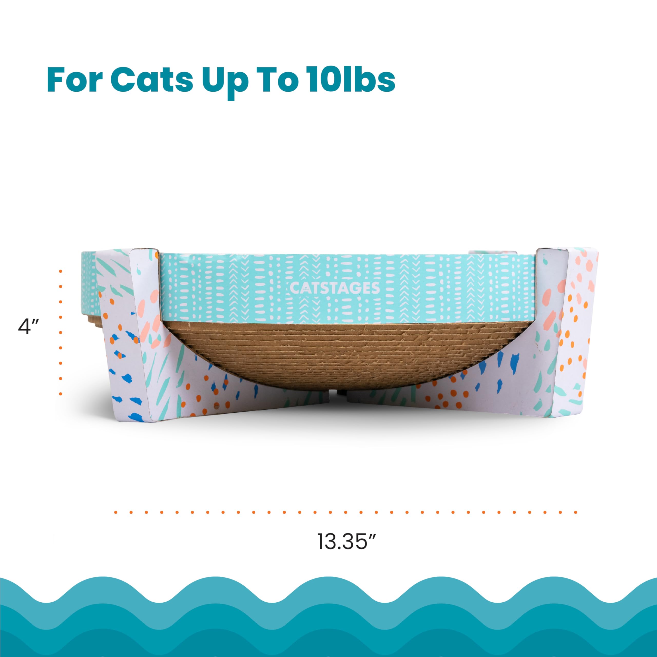 Catstages Corrugated Cat Scratcher Bowl – 2-in-1 Lounger with Catnip