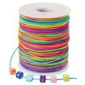 Tenn Well 1mm Elastic Cord for Bracelet Making - 100m Rainbow String