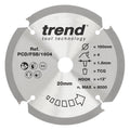Trend PCD Fibre Cement Circular Saw Blade – 165mm x 20mm, 4T Coarse