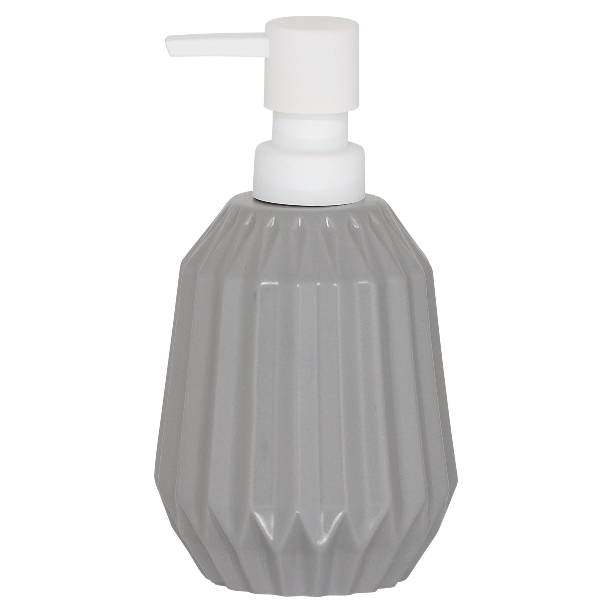 Sealskin Arte Soap Dispenser – Modern Grey Ceramic Geometric Design