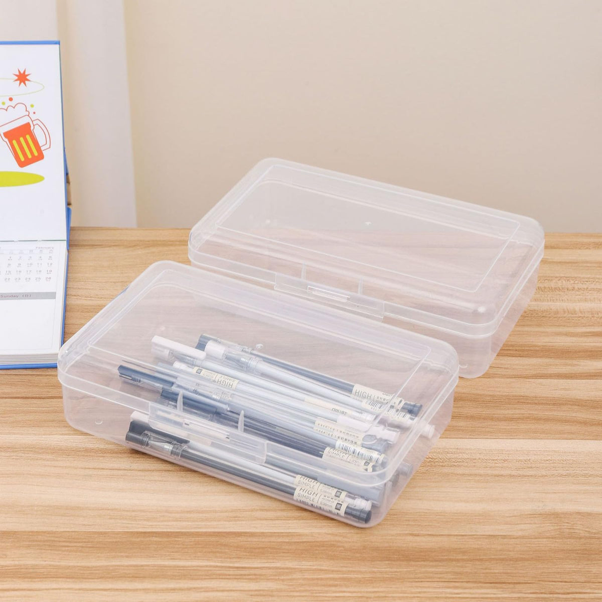 4 Pack Rectangular Clear Plastic Storage Containers, 20.5 x 12 x 6 cm - image 4