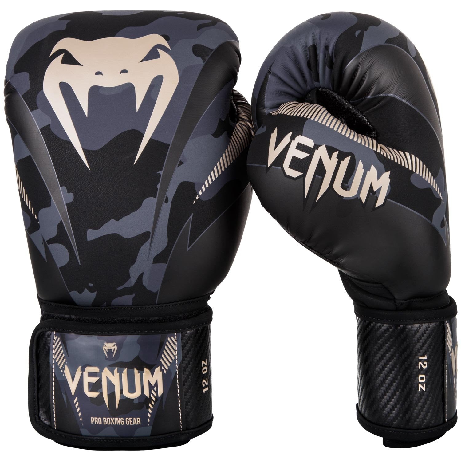 Venum Impact Boxing Gloves – 16 Oz Triple Density Foam – Dark Camo