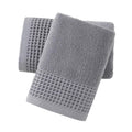 Grey Waffle & Terry Cotton Hand Towels - 2 Pack | 13x29