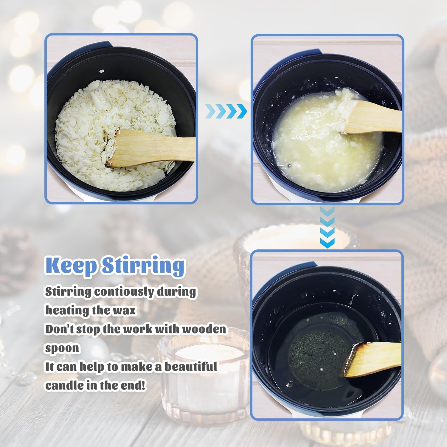 Ksedcon Electric Wax Melter for Candle Making – Non-Stick Melting Pot Kit