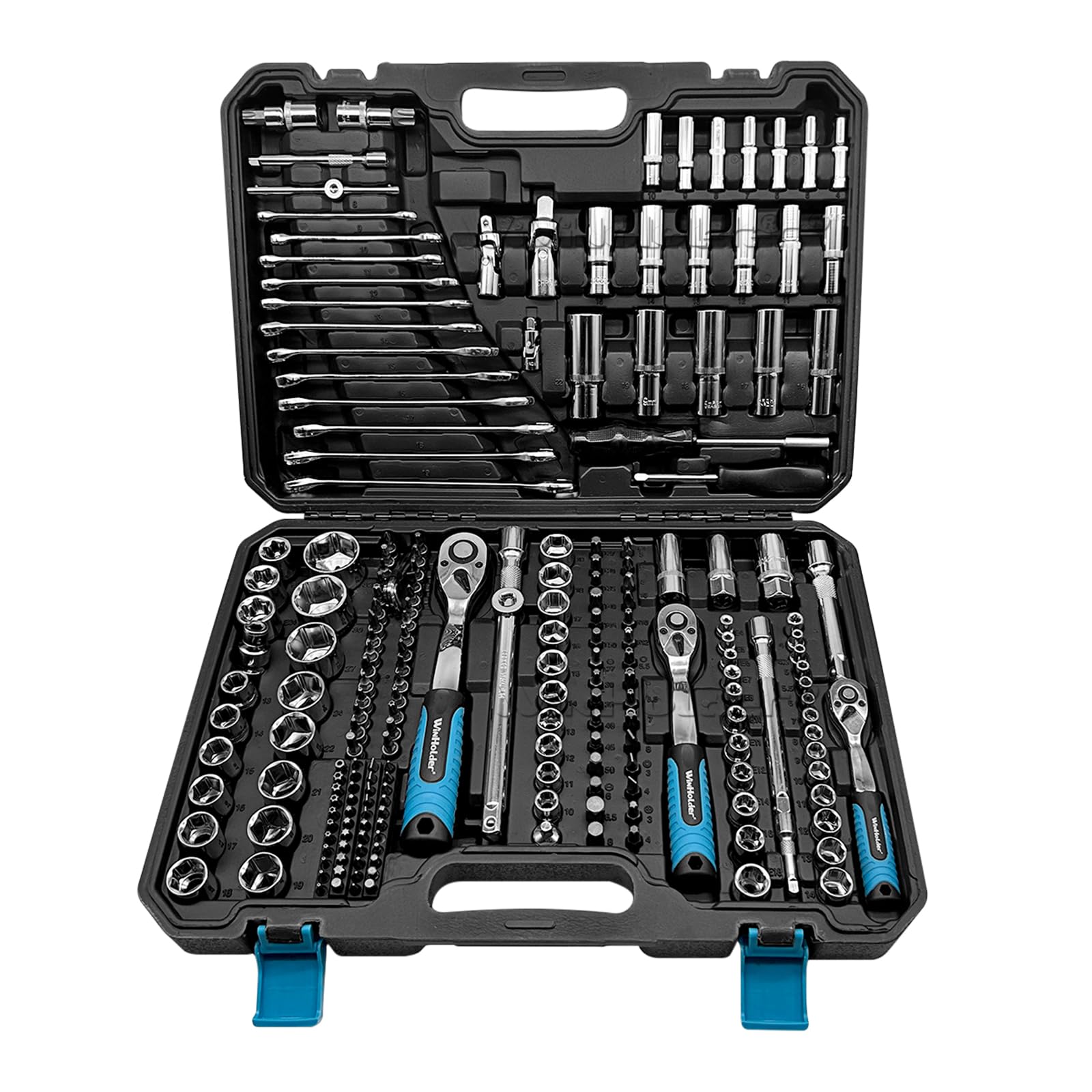 WinHolder 216-Piece Ratchet Wrench and Socket Set with Storage Case