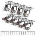 HOLKIE 25mm Castor Wheels for Furniture | 80kg Capacity | Set of 8