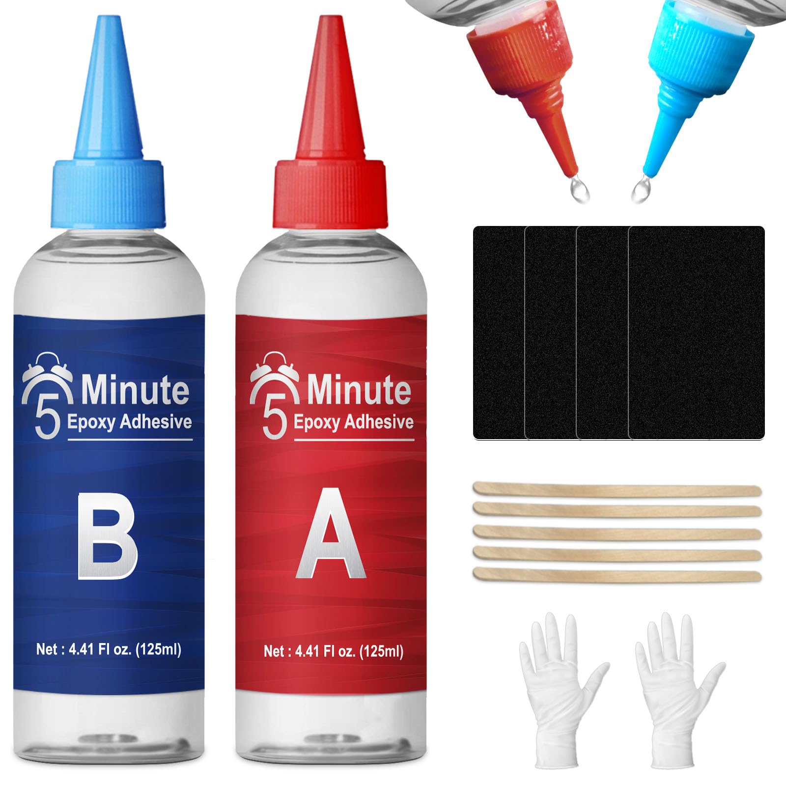 WAN2TLK 5 Minute Epoxy Glue Kit | 250ml Fast Curing Clear Resin for Wood