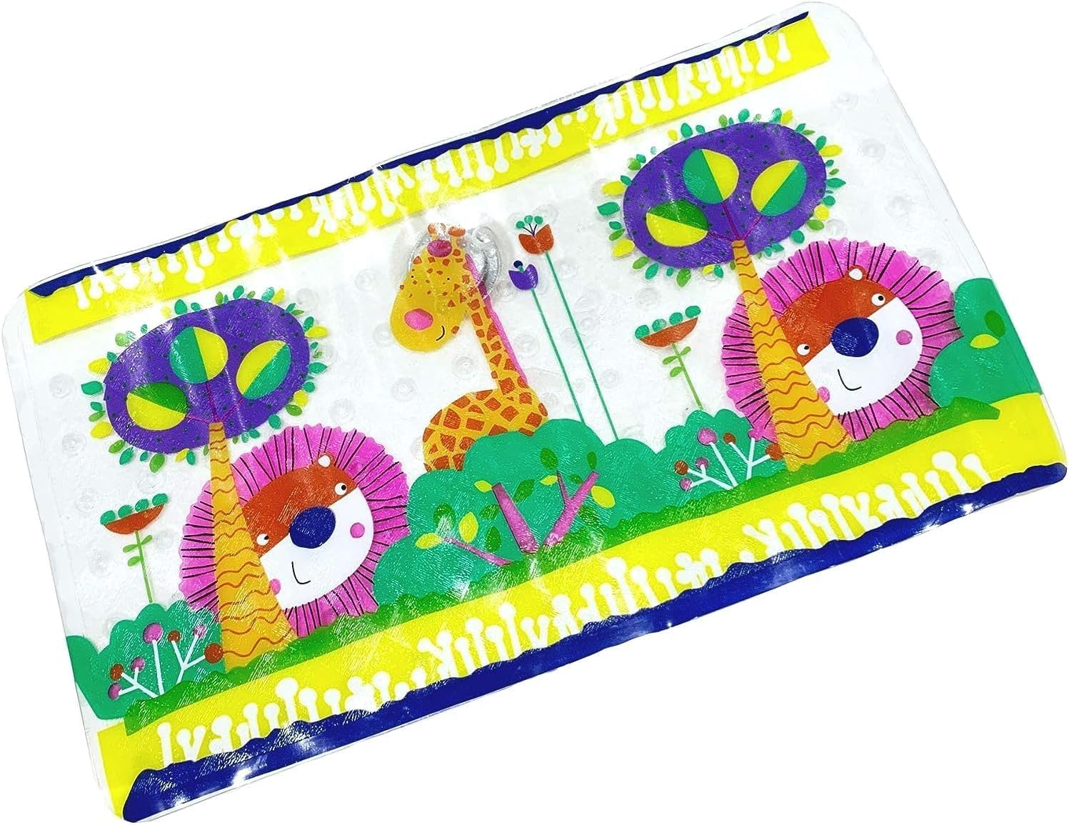 Home Flair Kids Ducks Non Slip Bath Mat | Anti-Mould 120 Suction Cups
