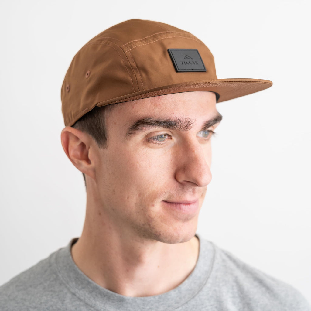 Tillak Wallowa 5 Panel Hat – Durable Kodra Nylon Outdoor Cap, Russet Brown