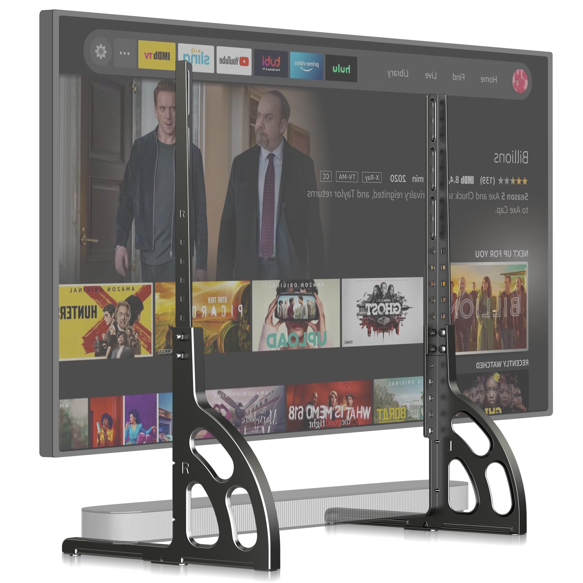 XINLEI Universal Tabletop TV Stand for 22-85 Inch TVs, Heavy Duty Metal