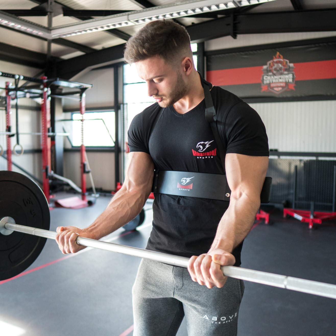 Armageddon Sports Arm Blaster with Lifting Straps - Bicep Isolator