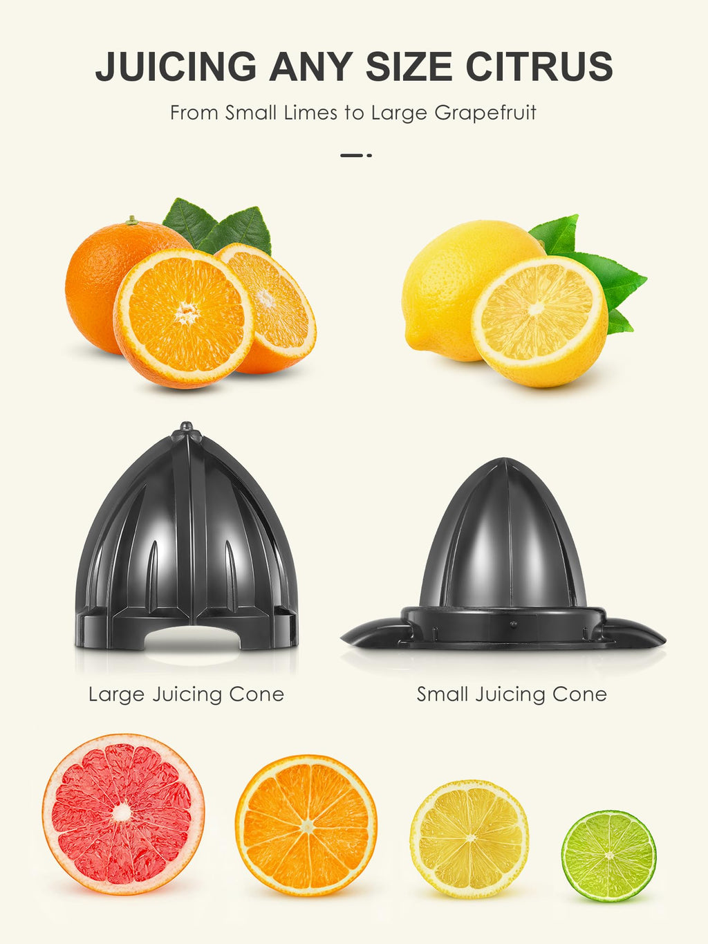 Reemix Electric Citrus Juicer – Stainless Steel Orange Juice Squeezer