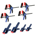 WORKPRO 8-Piece Woodworking Clamp Set: 115mm Mini Bar & Spring Clamps