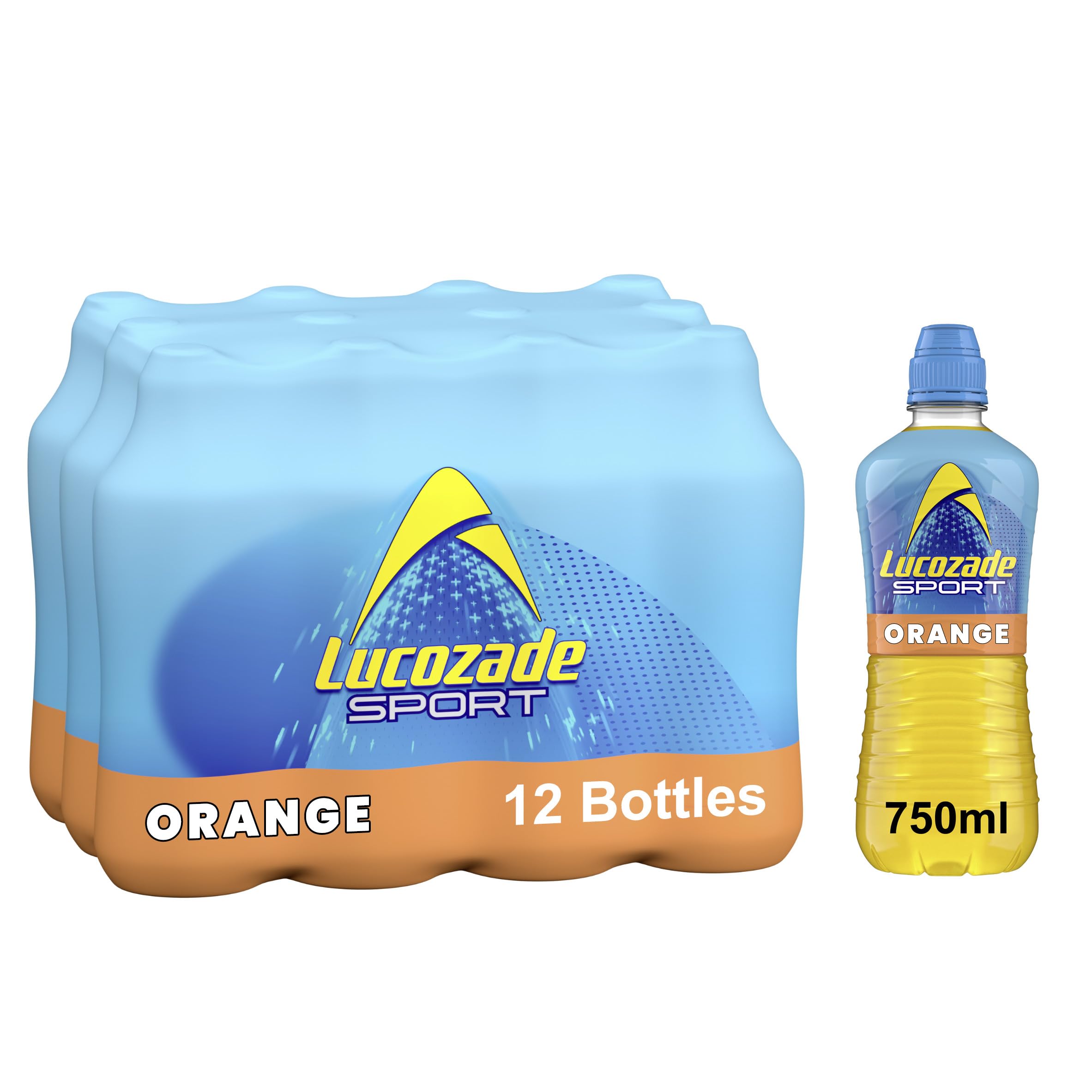 Lucozade Sport Orange Isotonic Electrolyte Drink - 750ml (Pack of 12)