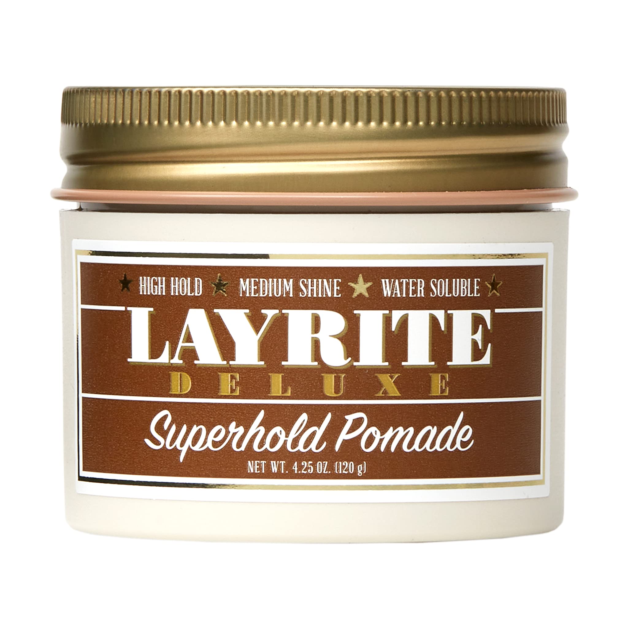 Layrite Superhold Pomade 120g | High Hold Water Soluble Hair Styling
