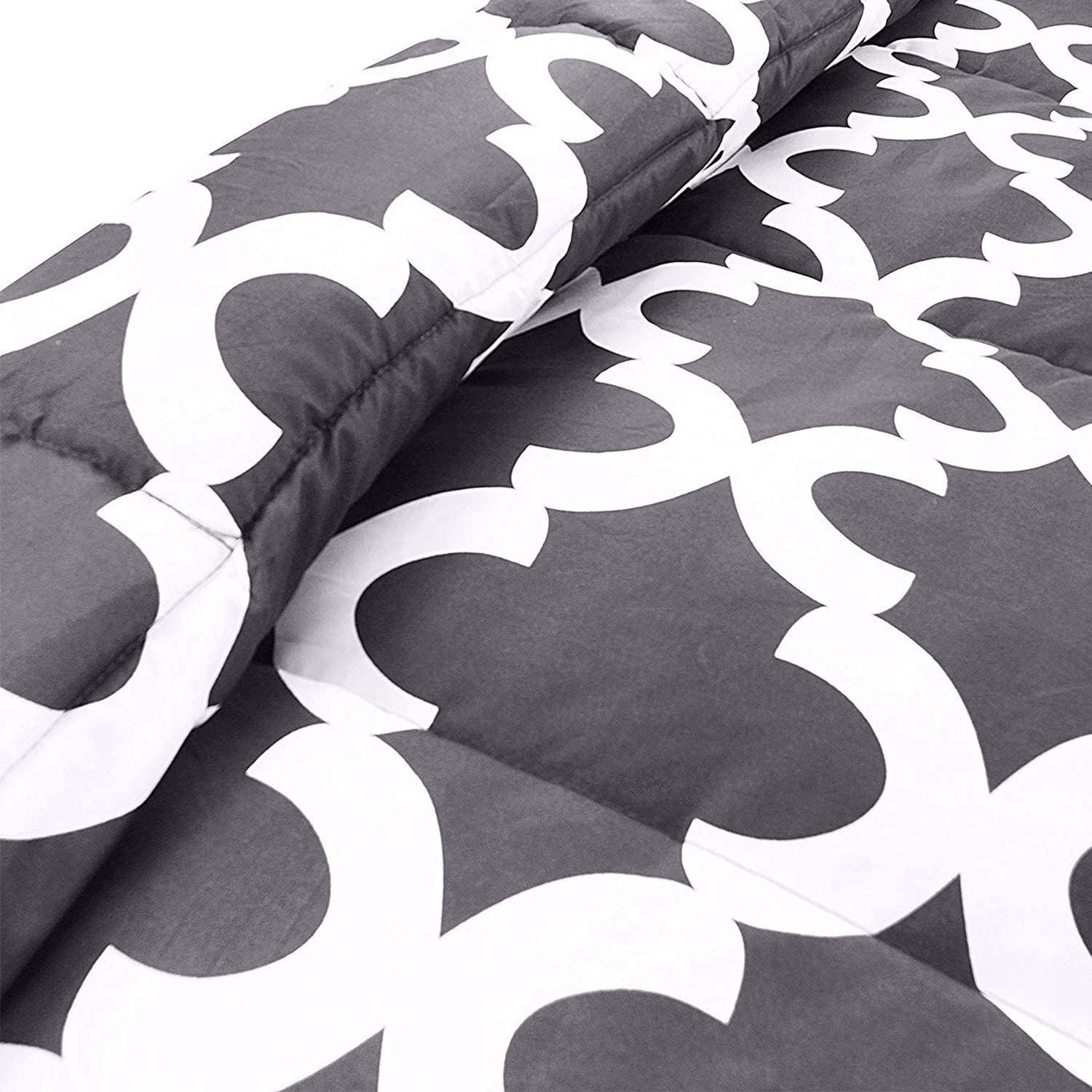 ComfyWell Double Coverless Duvet - Anti-Allergy Microfiber Quilt Set, Grey