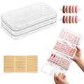 3-Tier Foldable Press on Nail Storage Box – Transparent Organizer
