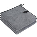 VIVOTE Hand Towels with Hanging Loop Microfiber Kitchen Hand Towels Grey