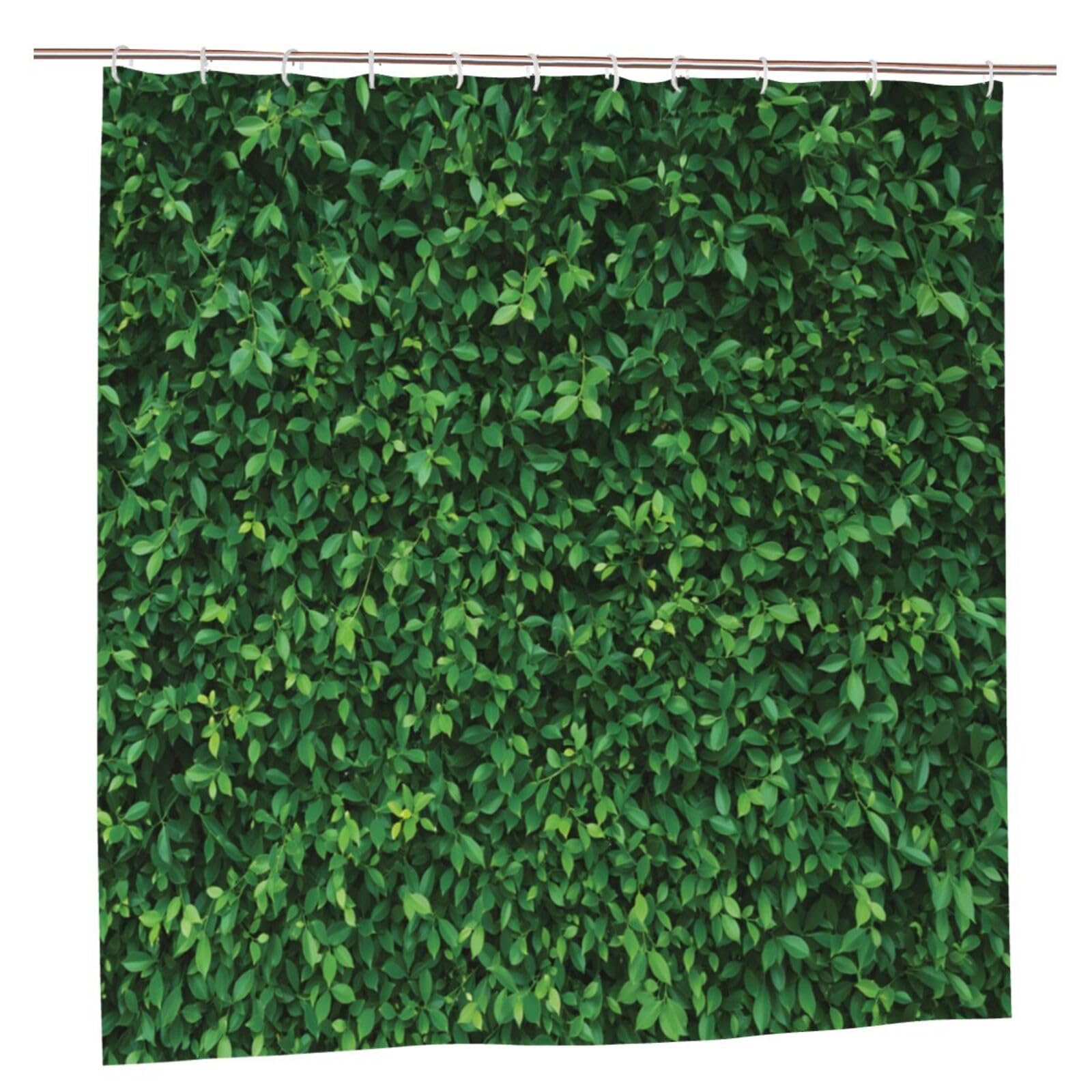 Newhomestyle Green Leaf Shower Curtain | Waterproof Quick-Dry Polyester