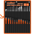 HORUSDY 28-Piece Heavy Duty Punch and Chisel Set for Metalworking