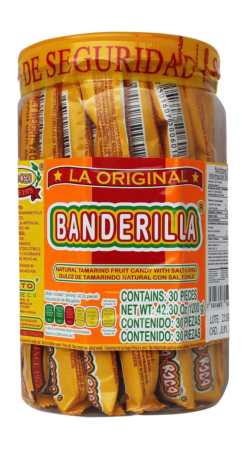 Tama-Roca Tamarindo Mexican Candy Sticks – Spicy Chili & Salt, 30 Count