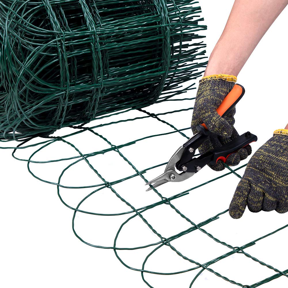 Amagabeli Green Garden Border Fence | 0.4m x 25m PVC Coated Metal Wire