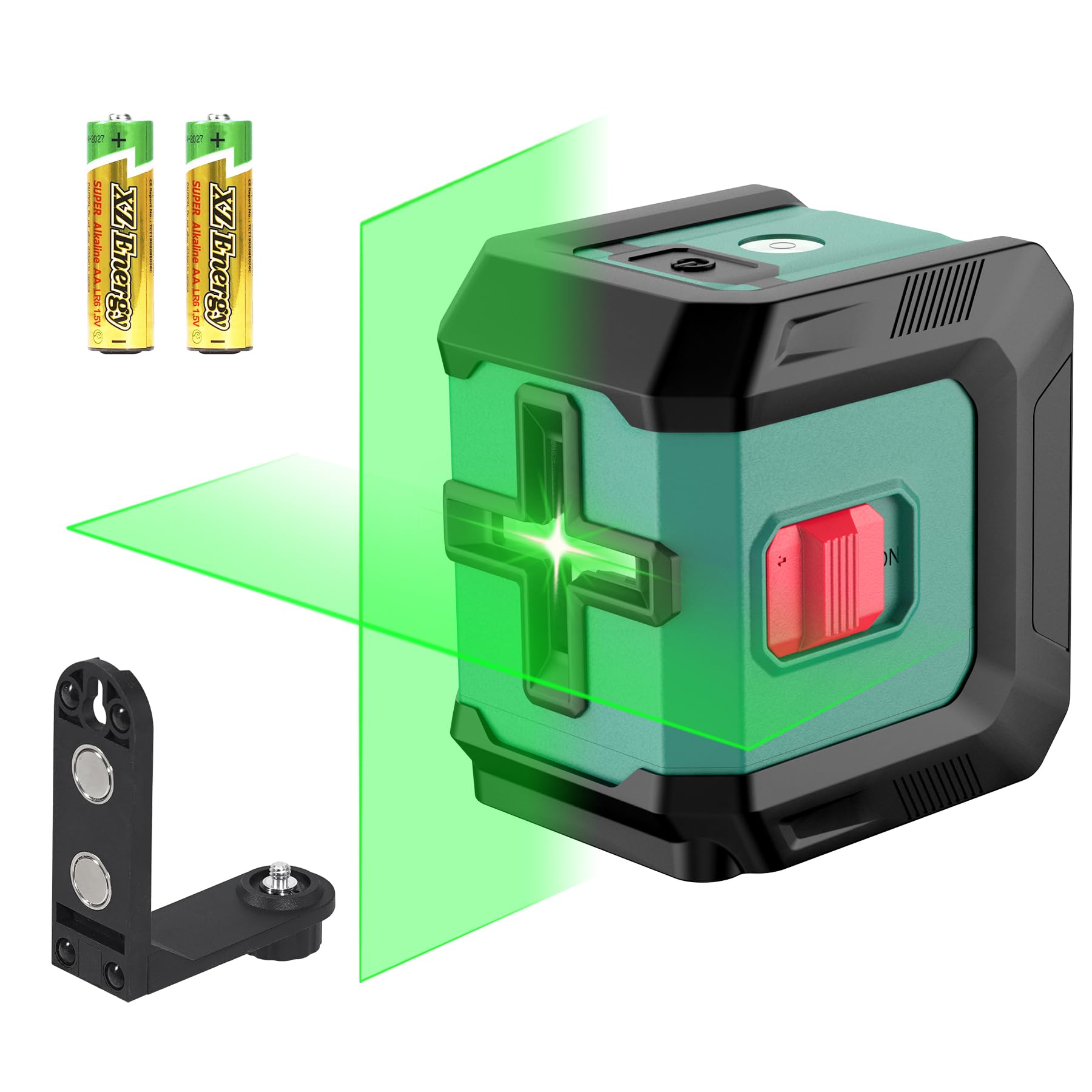 HYCHIKA Green Laser Level – 15M Cross Line Spirit Level with Bracket