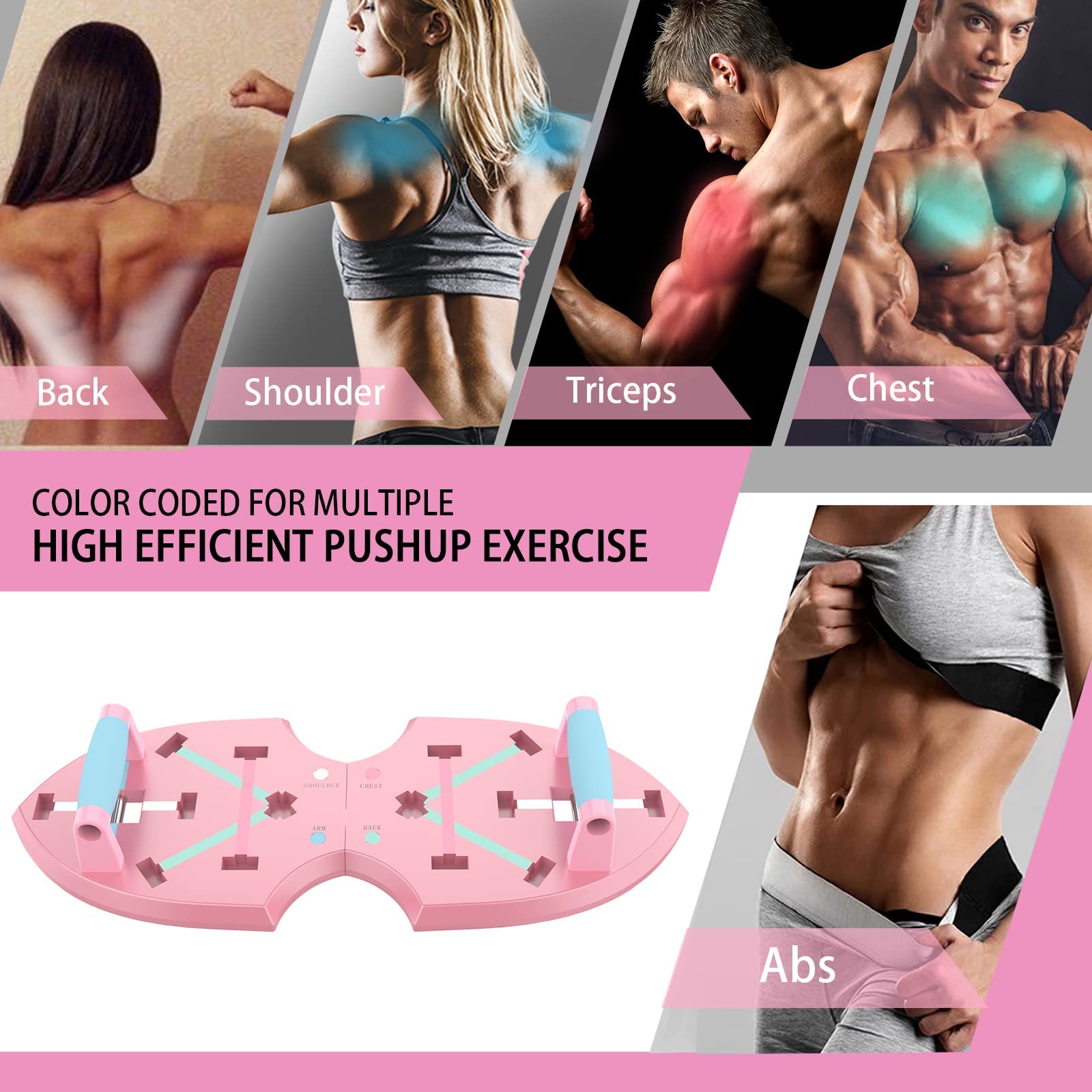LALAHIGH 32-in-1 Home Gym Set | Push Up Board with Resistance Bands