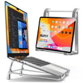 MAGIC JOHN Vertical Laptop Stand & Storage Holder - Portable Aluminum Stand with Silicone Pads, Detachable Design, Cooling & Desktop Riser - image 1