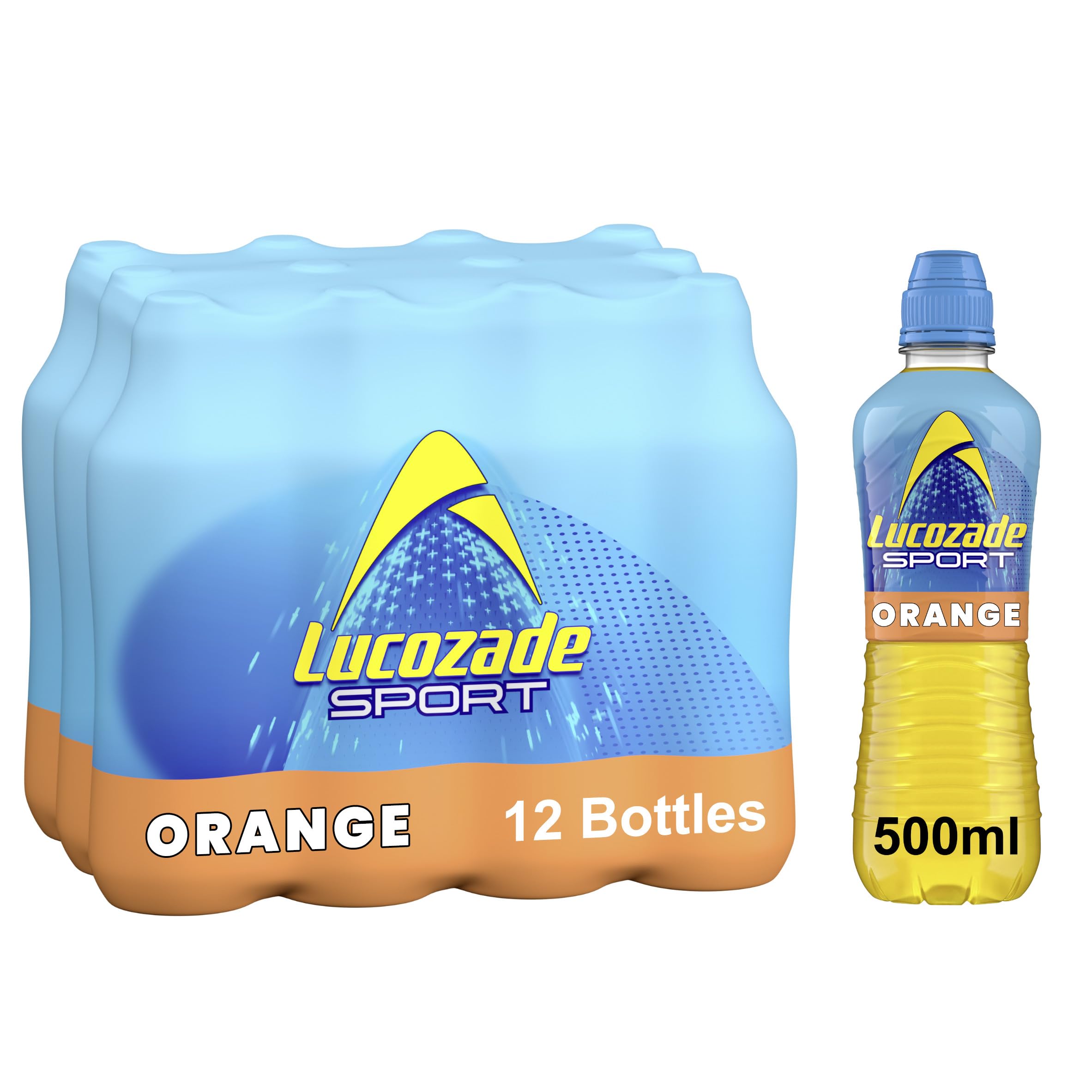 Lucozade Sport Orange Isotonic Drink with Electrolytes - 12 x 500ml