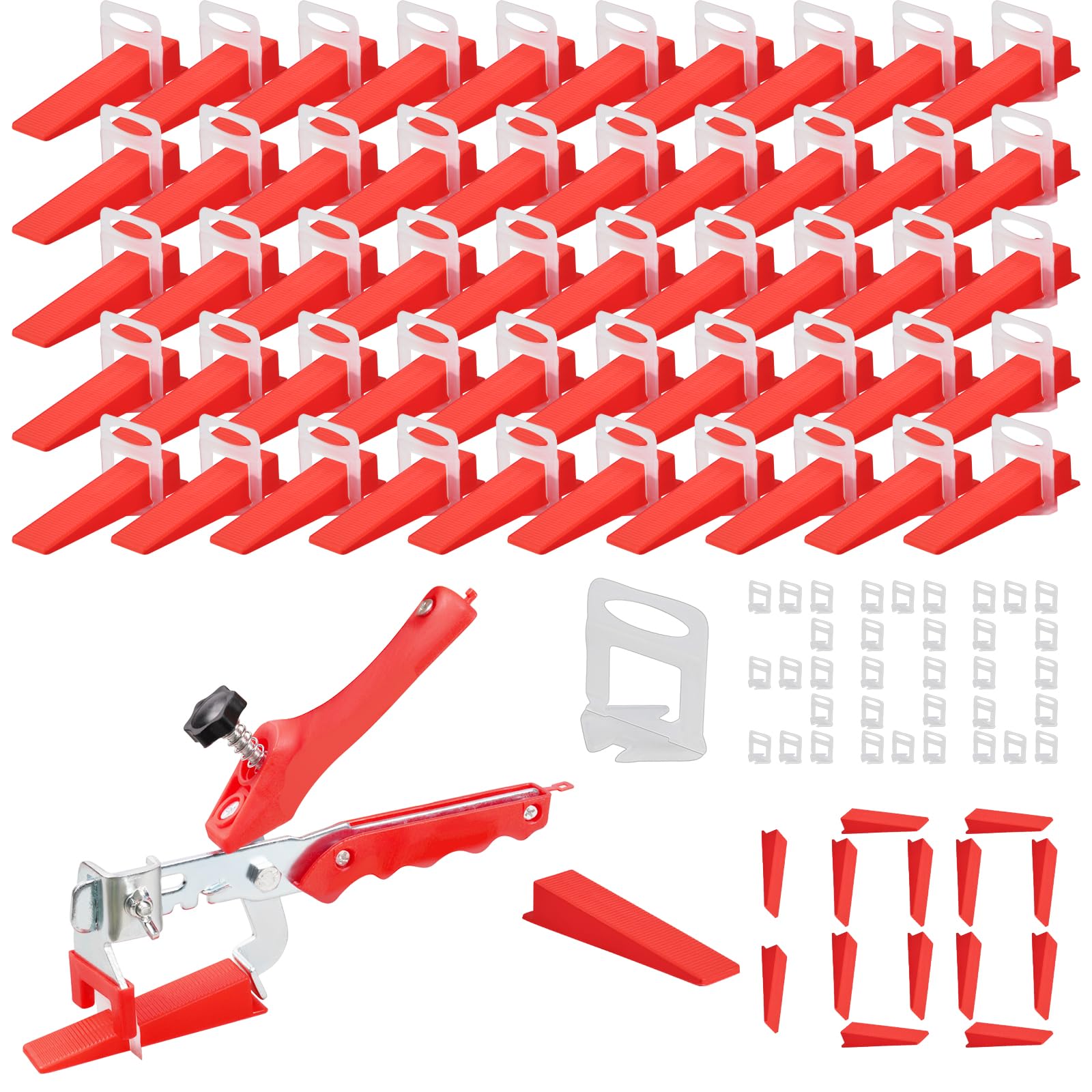 Flintronic 400PCS Tile Leveling System - 2mm Spacers, Wedges & Pliers