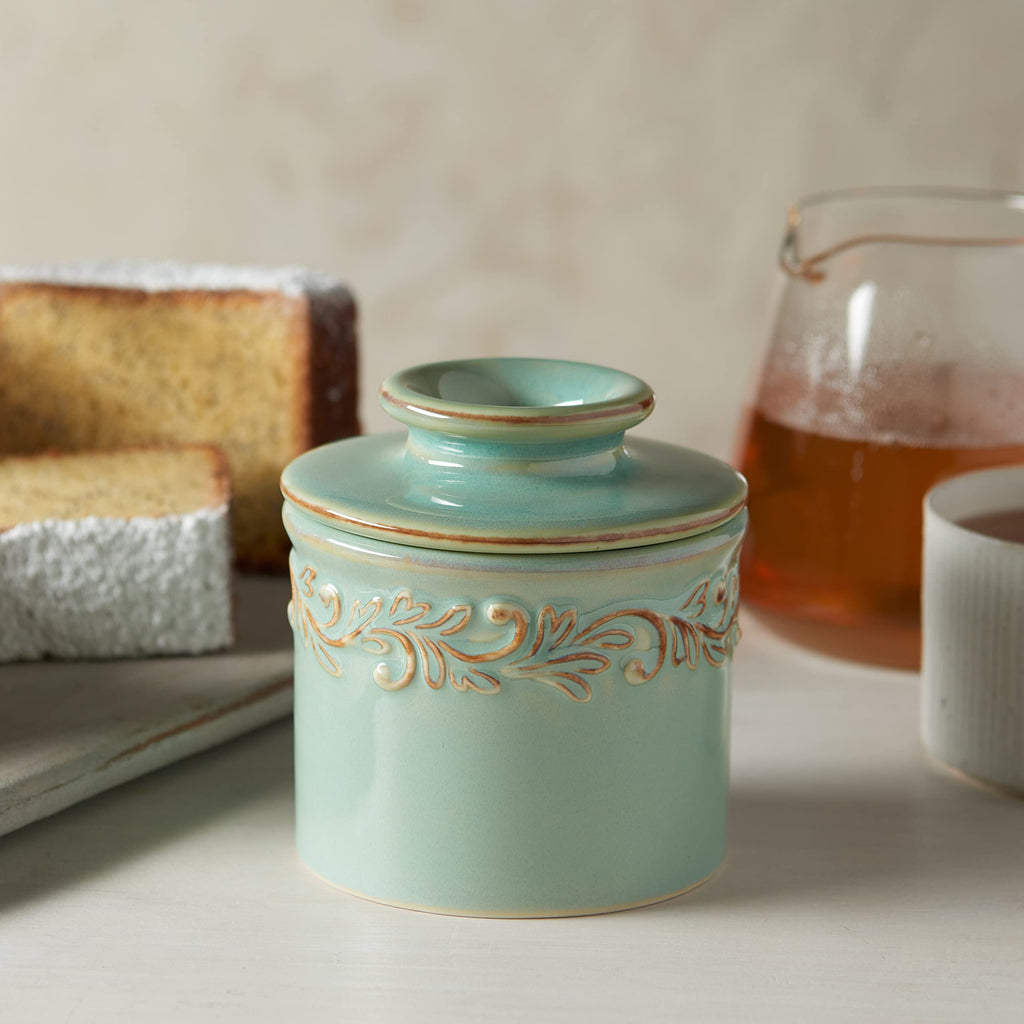 Butter Bell Antique Ceramic French Butter Crock - Sea Spray Dish