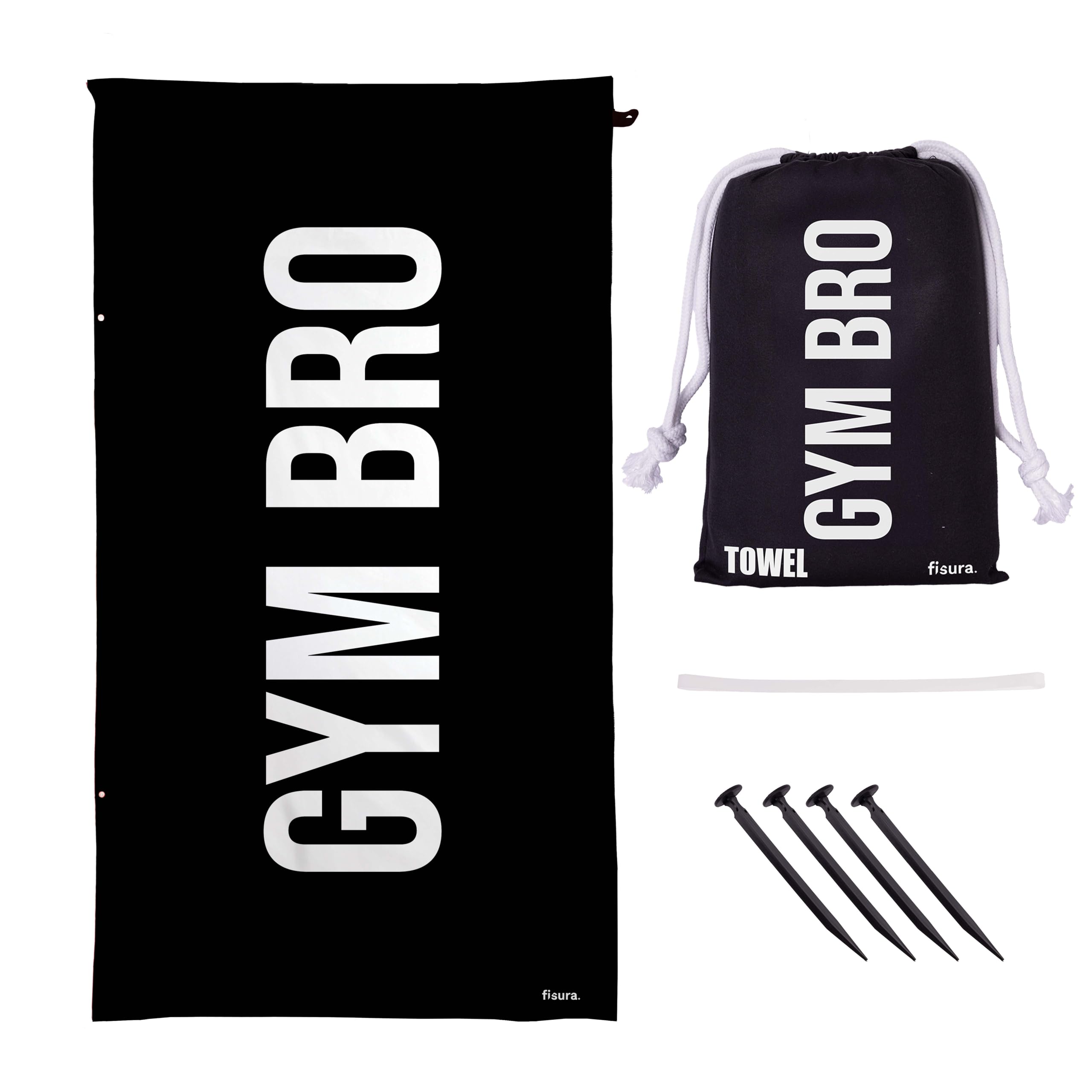 Fisura Gym Bro Microfibre Beach Towel – Large 180x100cm Sand-Free Towel