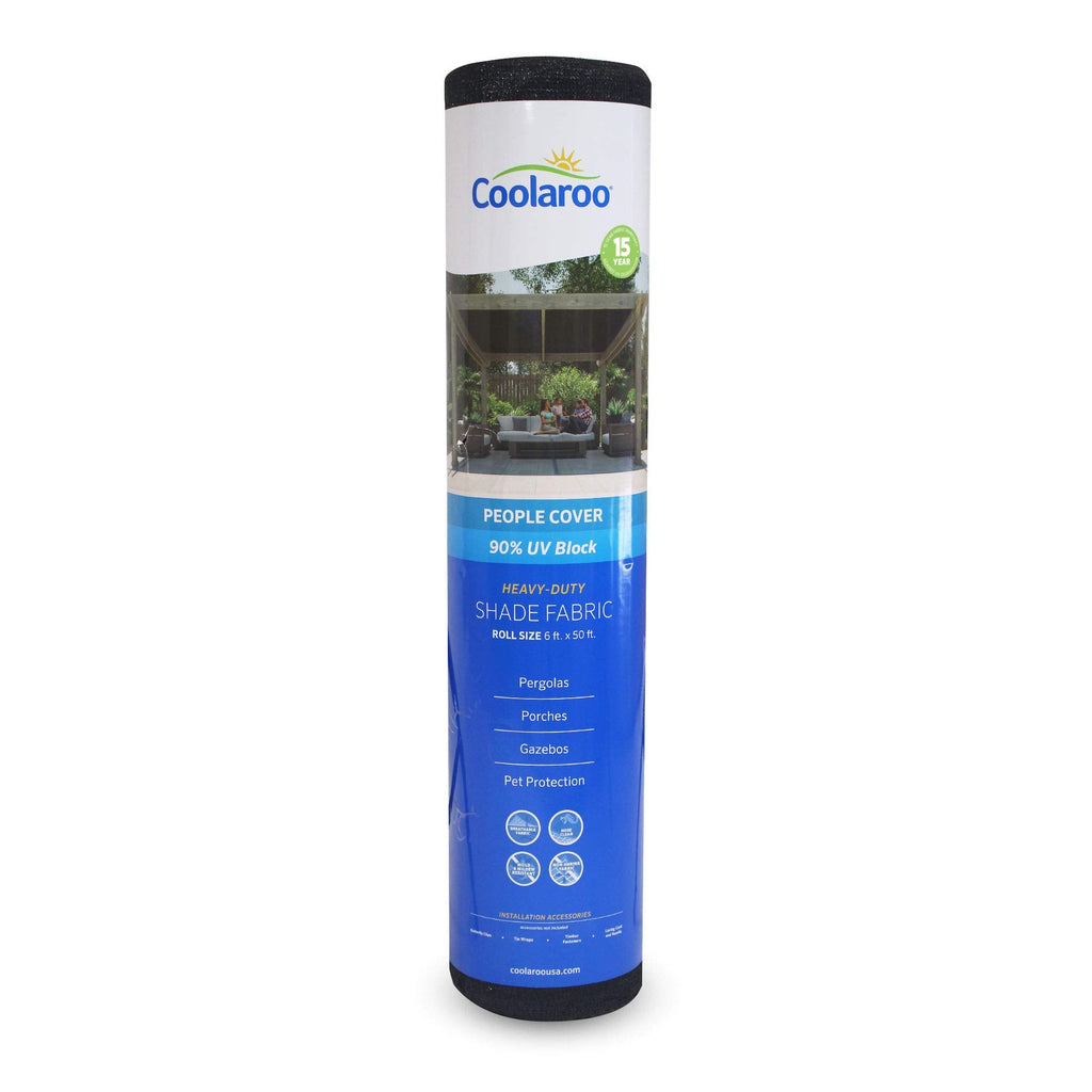 Coolaroo 90% UV Protection Shade Fabric – 6' x 50' Graphite Outdoor Mesh