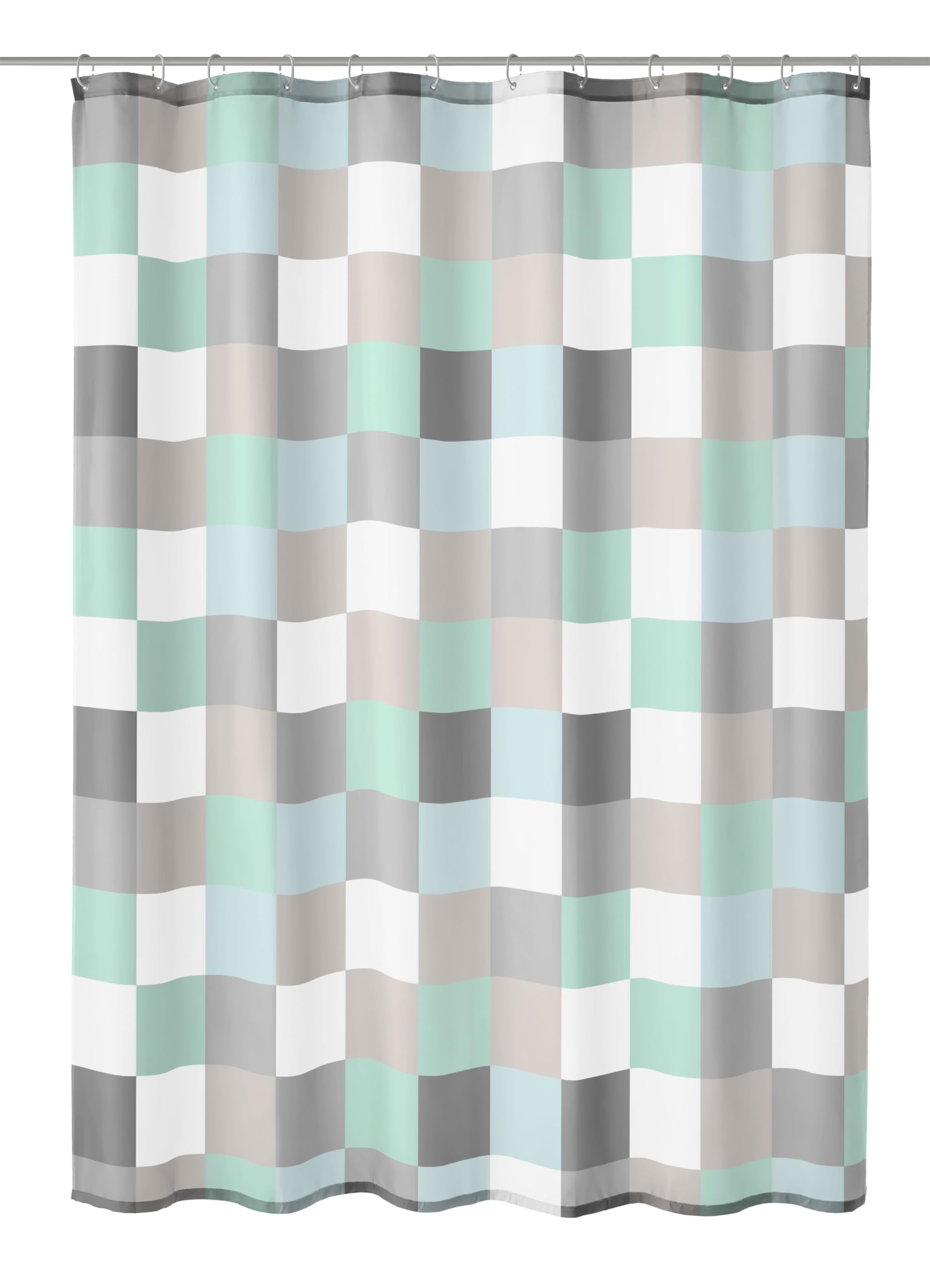Kleine Wolke Check Shower Curtain | Mare Blue Textile PES | 180x200 cm