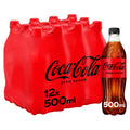 Coca-Cola Zero Sugar Soft Drink – 12 x 500ml PET Bottles Multipack