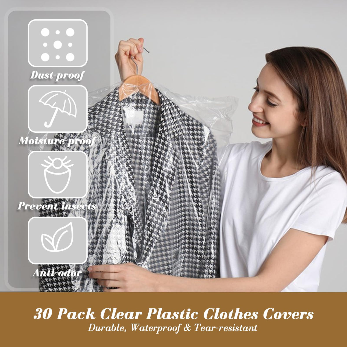 Pack of 30 Clothes Covers Protector Bags,Clothes Covers - image 5