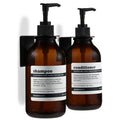 MaisoNovo Wall Mounted Shampoo and Conditioner Dispenser Set – 500ml Amber