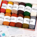 Hello 100% Cotton Yarn Pack – 12 Balls Baby Sport for Amigurumi