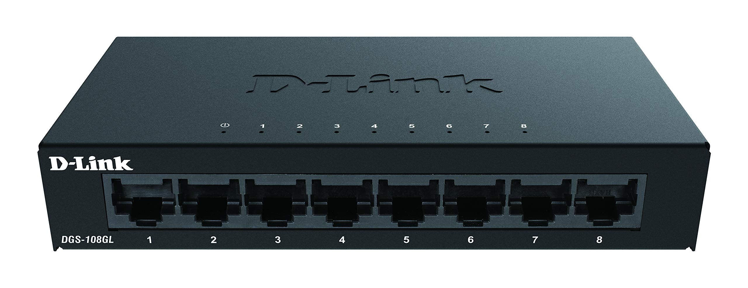 D-Link DGS-108GL 8-Port Gigabit Unmanaged Desktop Switch | Metal Housing