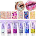 Go Ho 6 Colors Face Body Glitter Gel – Holographic Festival Chunky Sequins
