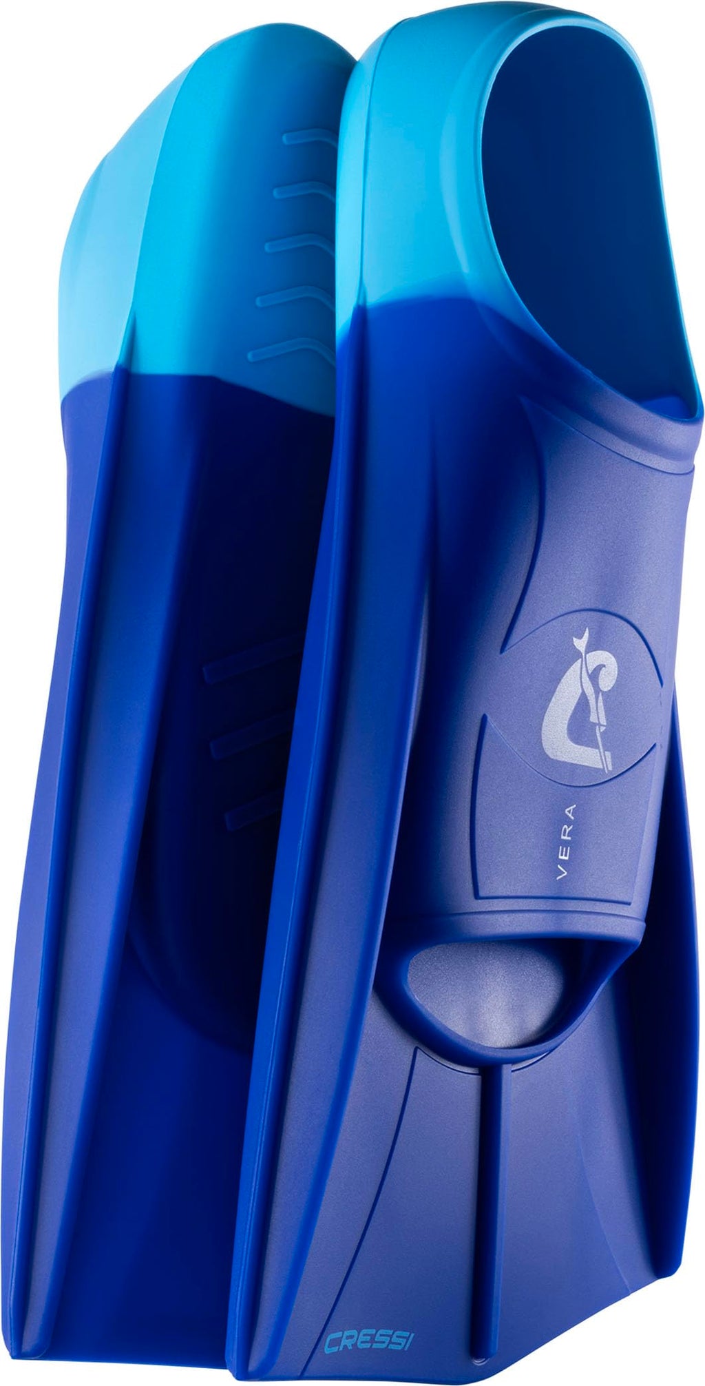 Cressi Vera Short Silicone Swimming Fins – Blue/Azure Unisex Training