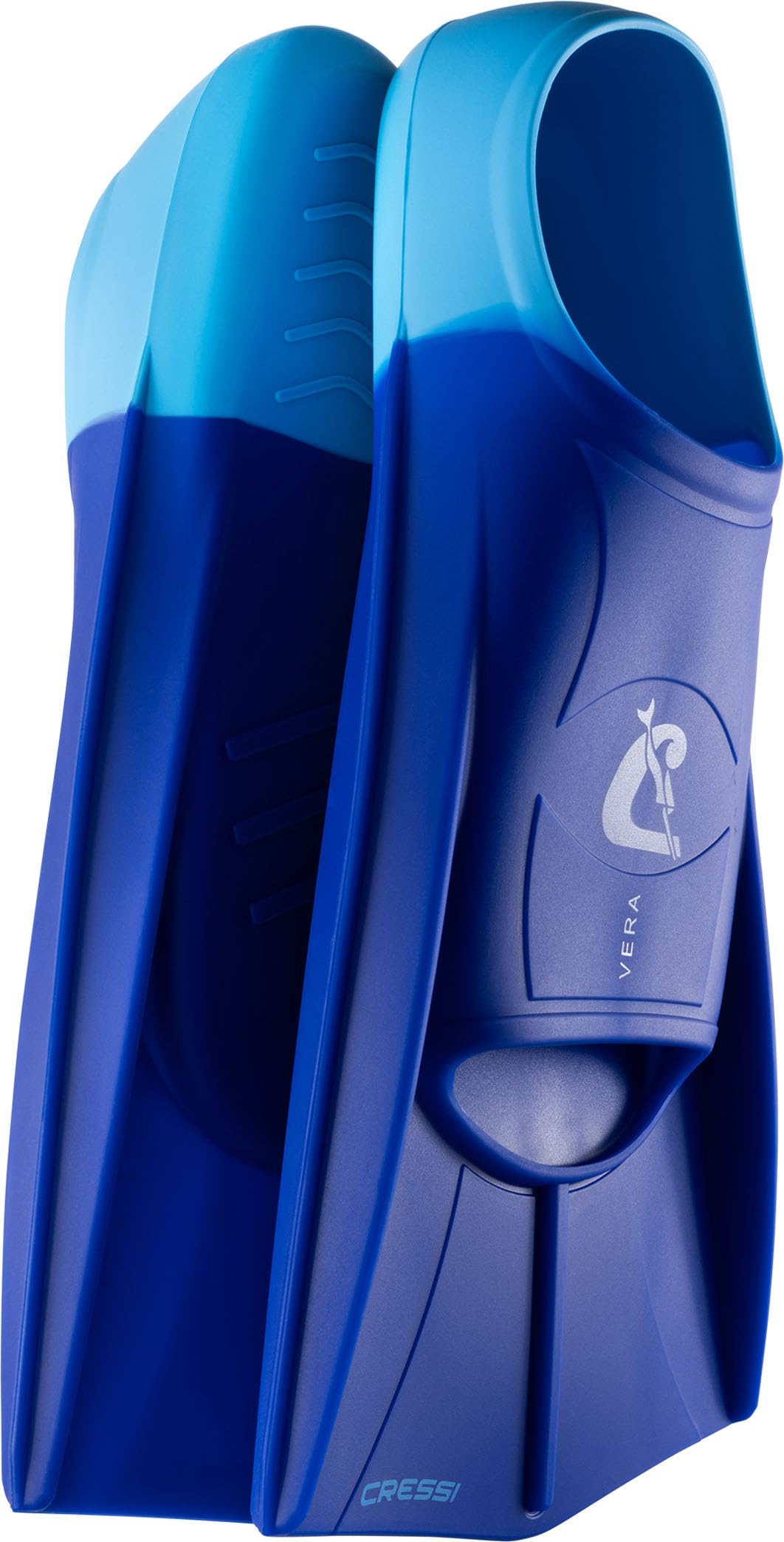 Cressi Vera Short Silicone Swimming Fins – Blue/Azure Unisex