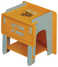 JCB Kids Bedside Table – Orange MDF Nightstand for Childrens Bedroom