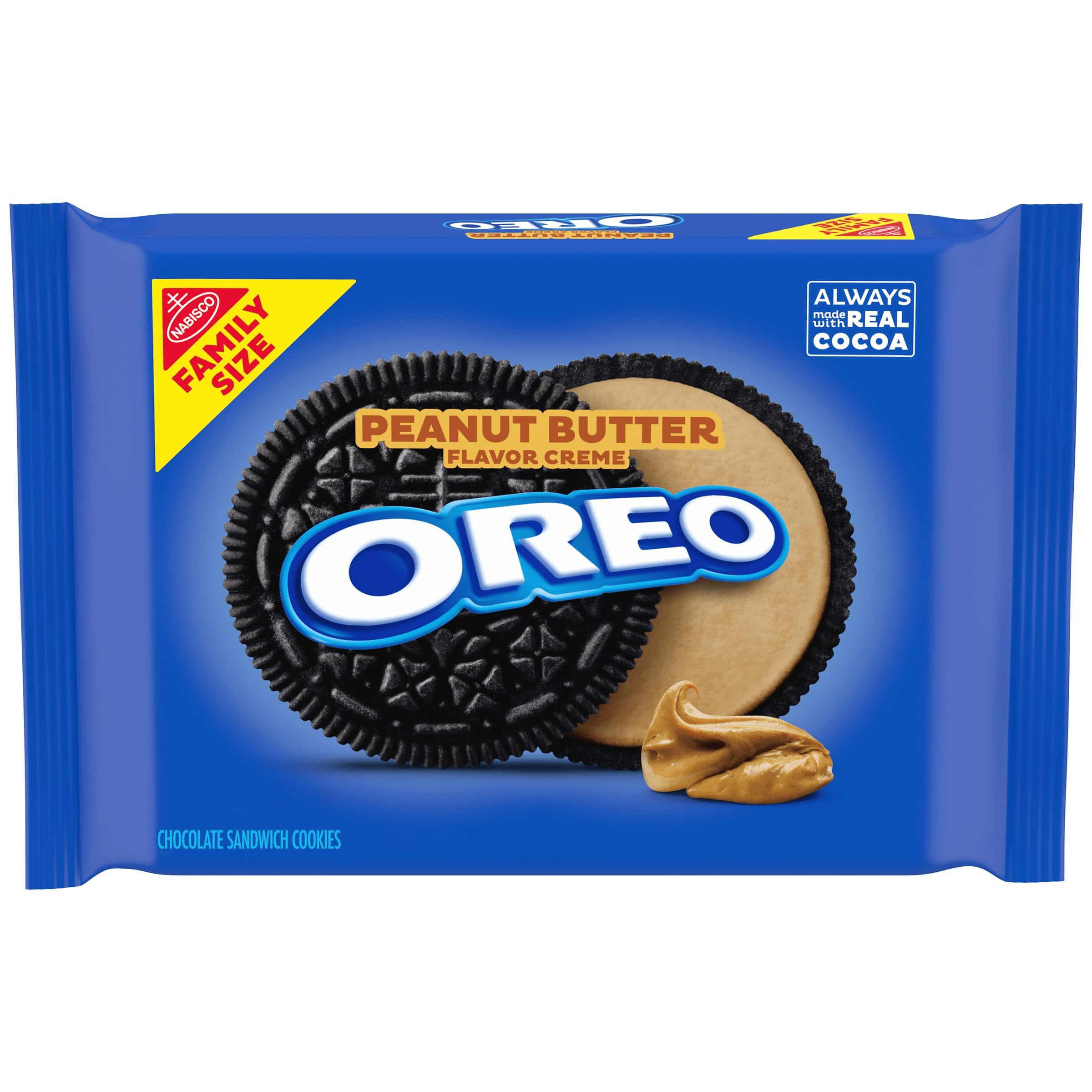 OREO Peanut Butter Chocolate Sandwich Cookies | 17 oz Family Size Pack