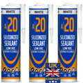 BONDIFY Waterproof Window Frame Sealant – White Paintable Mastic 3-Pack