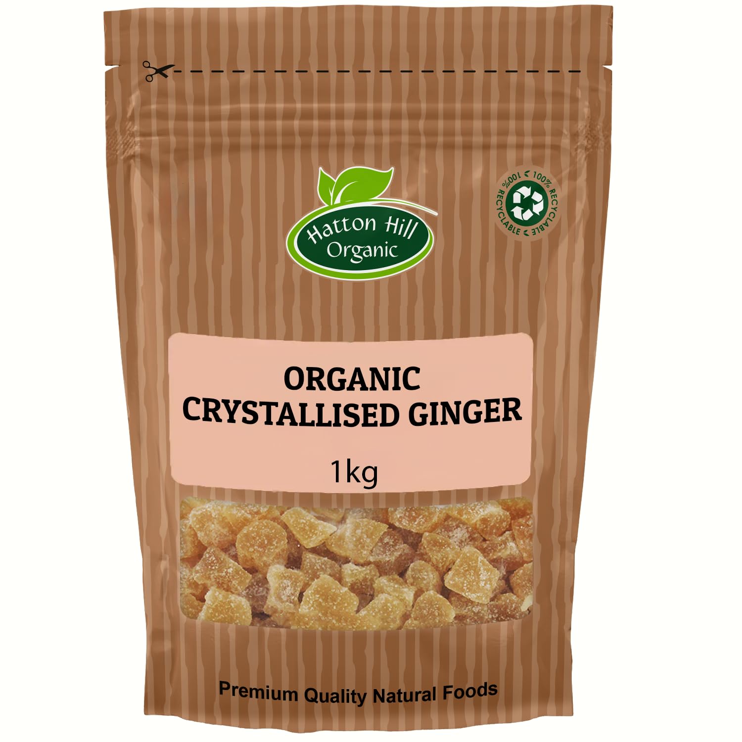 Hatton Hill Organic Crystallised Ginger 1kg – Zesty Vegan Snack