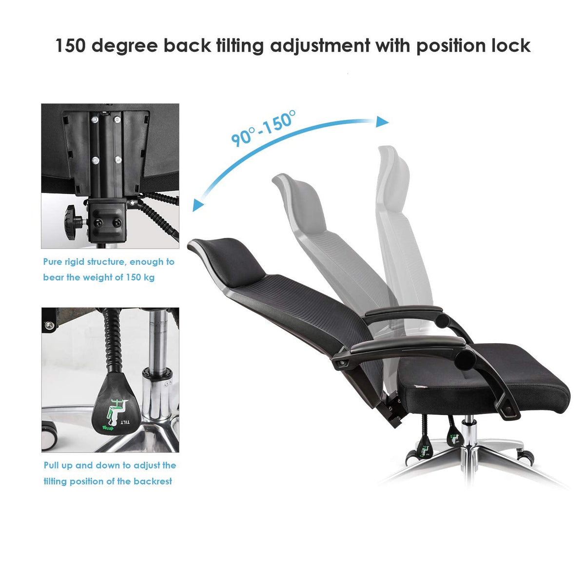 mfavour Office Chair MFV007, black, 5054574094465 - image 4