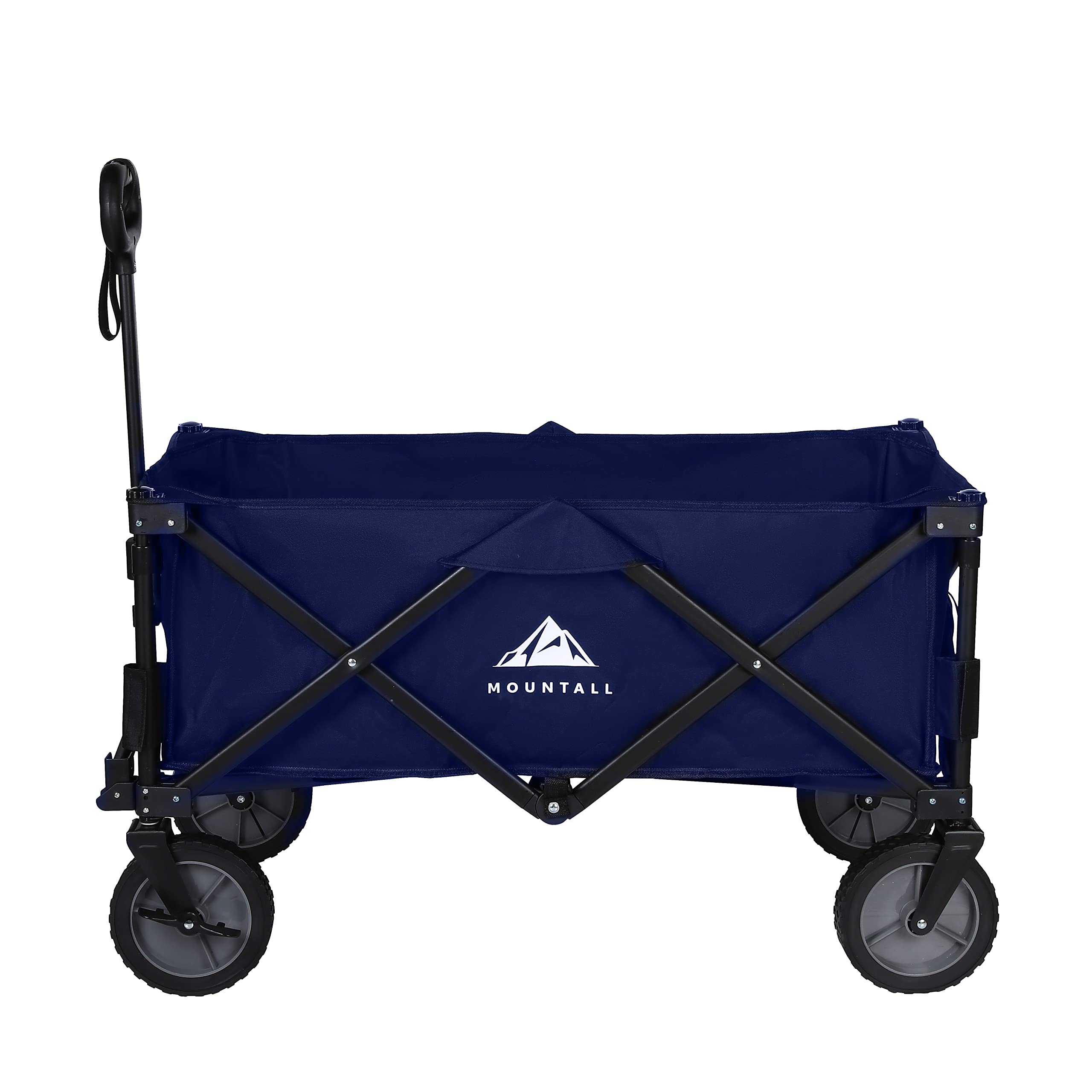 Collapsible Folding Utility Wagon | Portable Beach Cart - Navy