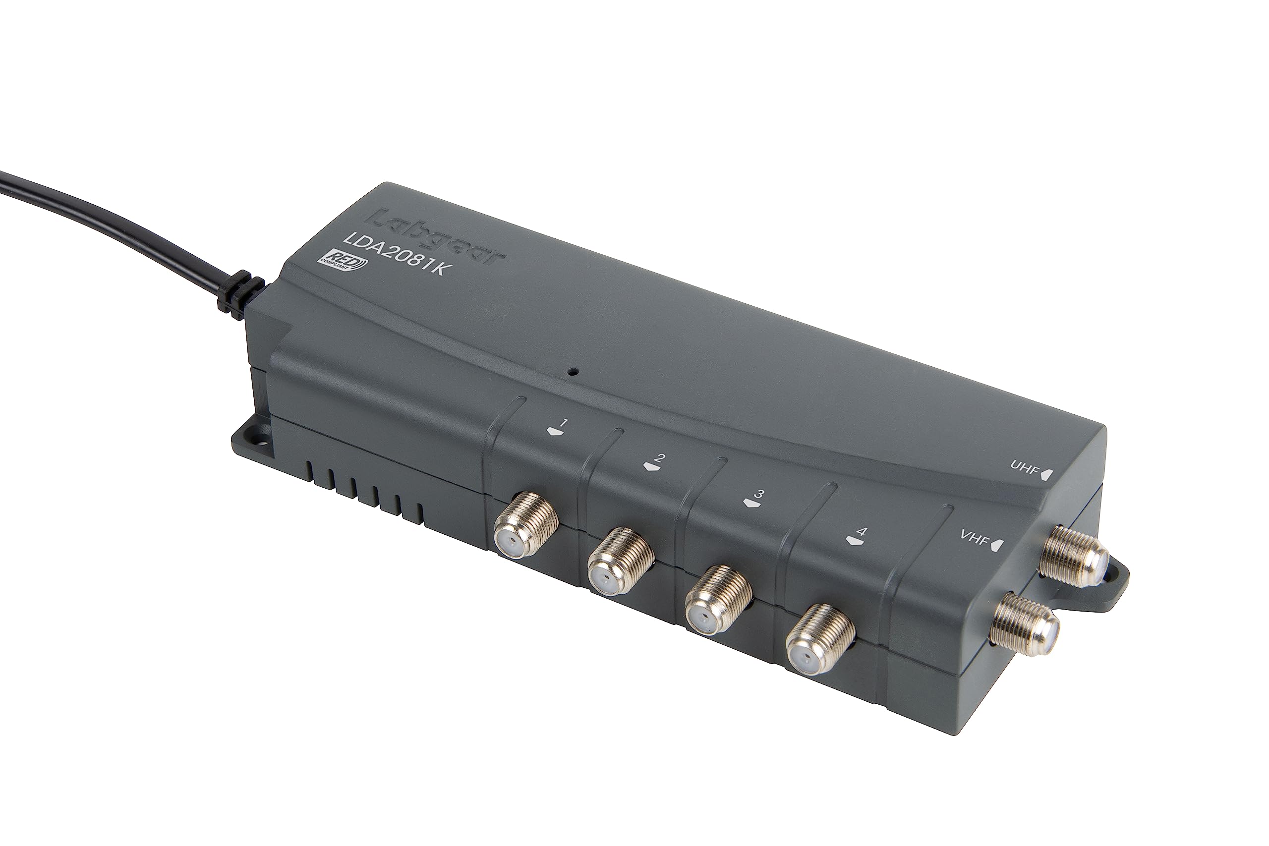 Labgear 4 Way TV Signal Booster | 4G & 5G Filtered Aerial Amplifier